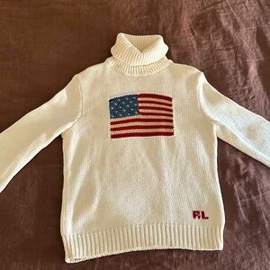 Ralph Lauren Polo ivory flag sweater